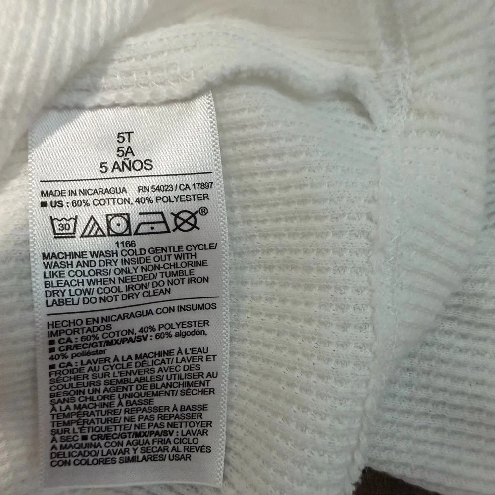 Old Navy Thermal Waffle Long Sleeve Shirt Set,‎ Size 5T